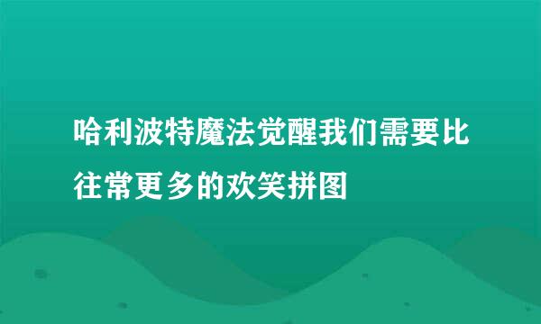哈利波特魔法觉醒我们需要比往常更多的欢笑拼图