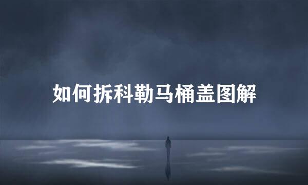 如何拆科勒马桶盖图解