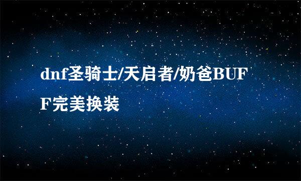 dnf圣骑士/天启者/奶爸BUFF完美换装