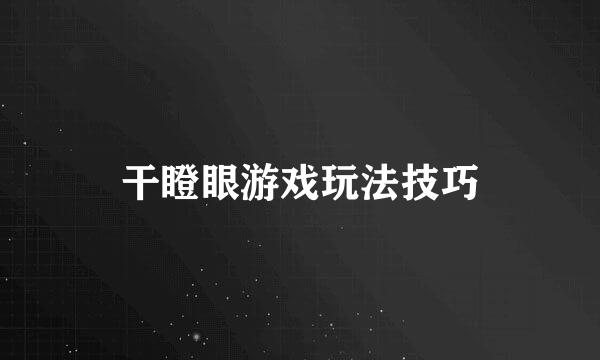 干瞪眼游戏玩法技巧