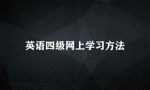 英语四级网上学习方法