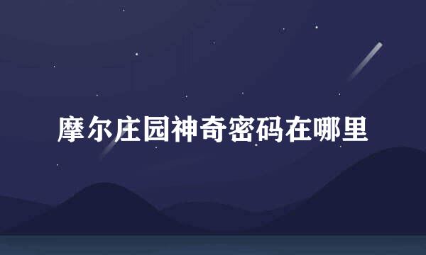 摩尔庄园神奇密码在哪里