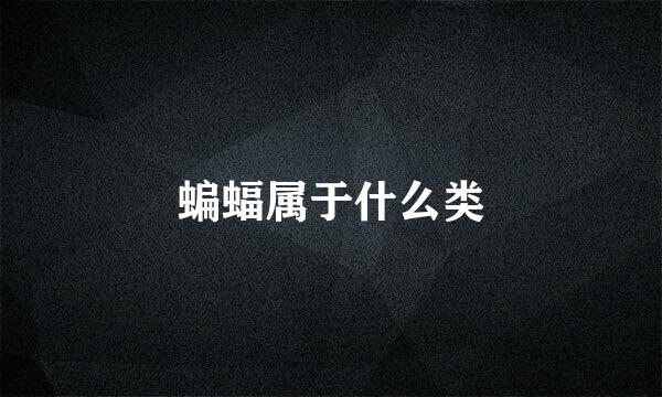 蝙蝠属于什么类