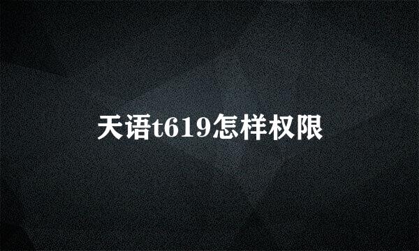 天语t619怎样权限