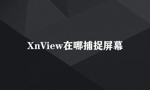 XnView在哪捕捉屏幕