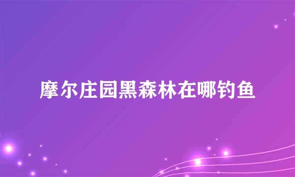 摩尔庄园黑森林在哪钓鱼