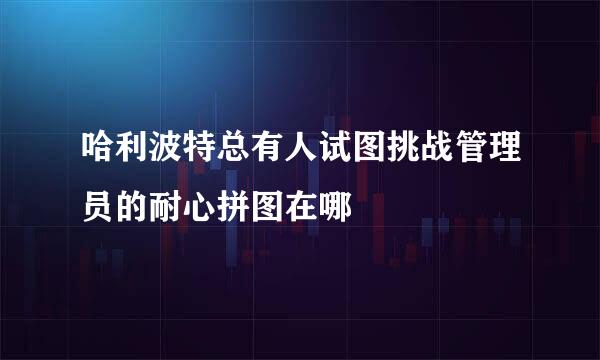 哈利波特总有人试图挑战管理员的耐心拼图在哪