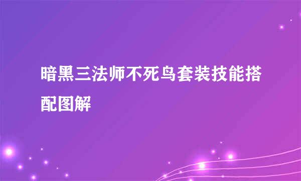暗黑三法师不死鸟套装技能搭配图解