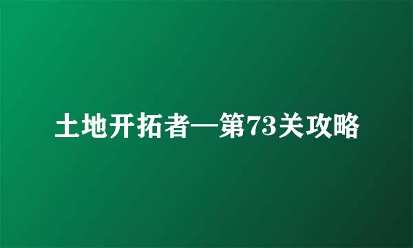 土地开拓者—第73关攻略