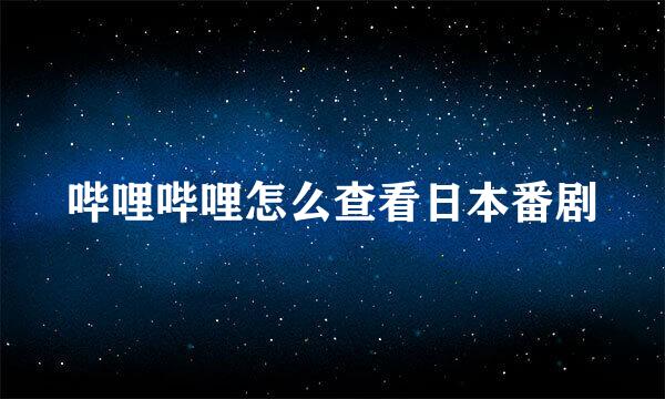 哔哩哔哩怎么查看日本番剧