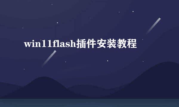 win11flash插件安装教程