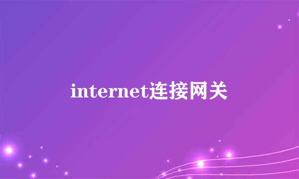 internet连接网关