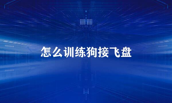 怎么训练狗接飞盘