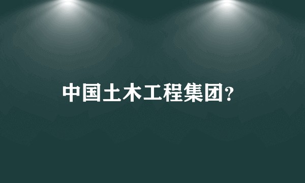 中国土木工程集团？