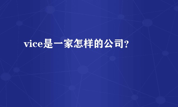 vice是一家怎样的公司？