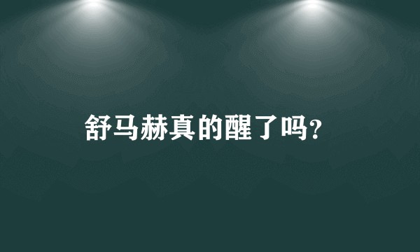 舒马赫真的醒了吗？