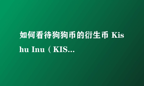如何看待狗狗币的衍生币 Kishu Inu(KISHU)?