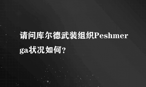 请问库尔德武装组织Peshmerga状况如何?