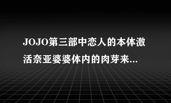 JOJO第三部中恋人的本体激活奈亚婆婆体内的肉芽来杀死她是否是DIO本人的意思？
