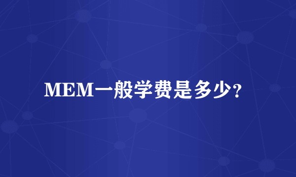 MEM一般学费是多少？
