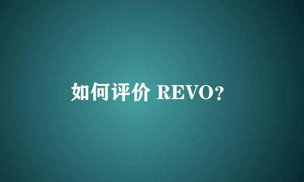 如何评价 REVO？