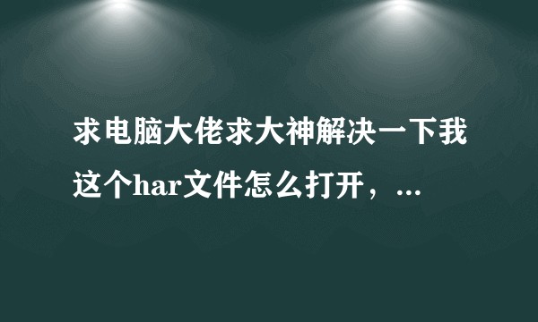 求电脑大佬求大神解决一下我这个har文件怎么打开，它是一张梵高的星空图！！！?
