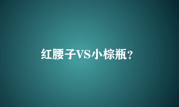 红腰子VS小棕瓶？