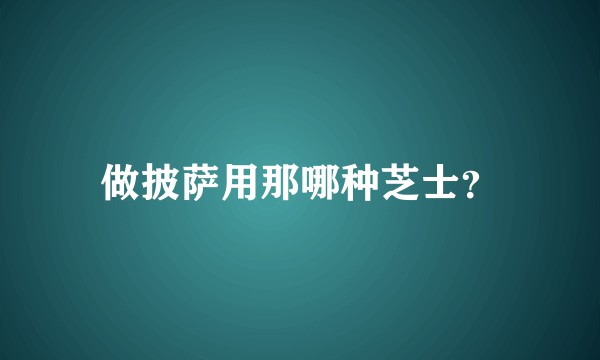 做披萨用那哪种芝士？