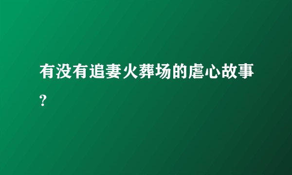 有没有追妻火葬场的虐心故事?