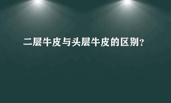 二层牛皮与头层牛皮的区别？