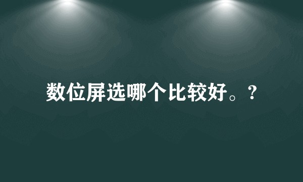 数位屏选哪个比较好。?