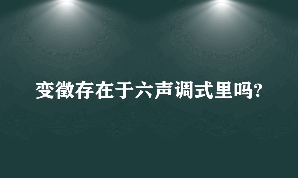 变徵存在于六声调式里吗?