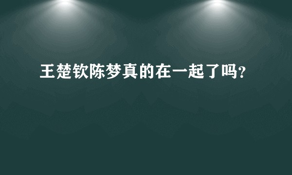 王楚钦陈梦真的在一起了吗？