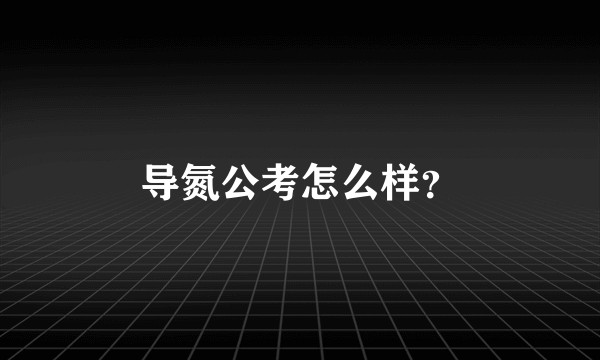 导氮公考怎么样？