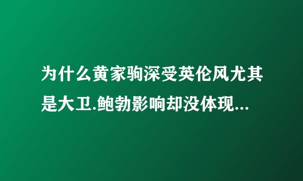 为什么黄家驹深受英伦风尤其是大卫.鲍勃影响却没体现出被皇后乐队影响？这很匪夷所思。？