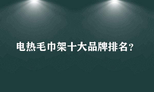 电热毛巾架十大品牌排名?