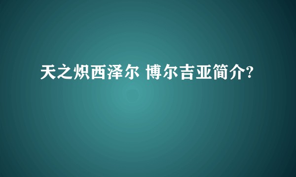 天之炽西泽尔 博尔吉亚简介?