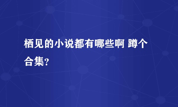 栖见的小说都有哪些啊 蹲个合集?
