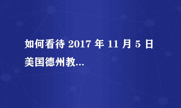 如何看待 2017 年 11 月 5 日美国德州教堂枪击案,至少造成 26 人死亡?