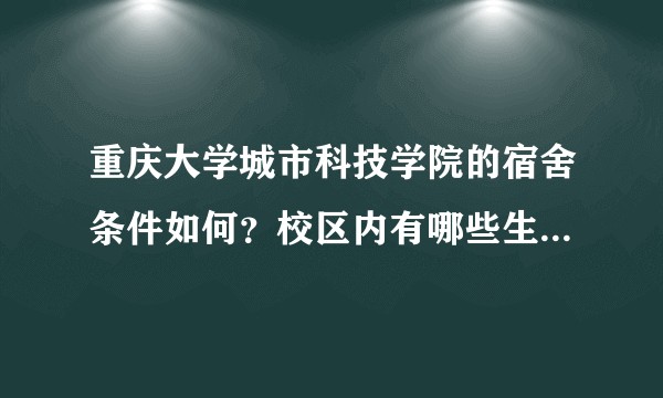 重庆大学城市科技学院的宿舍条件如何？校区内有哪些生活设施？