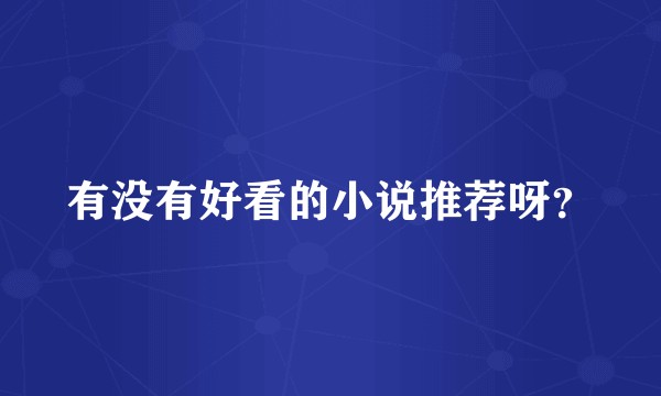 有没有好看的小说推荐呀？