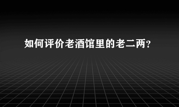 如何评价老酒馆里的老二两？