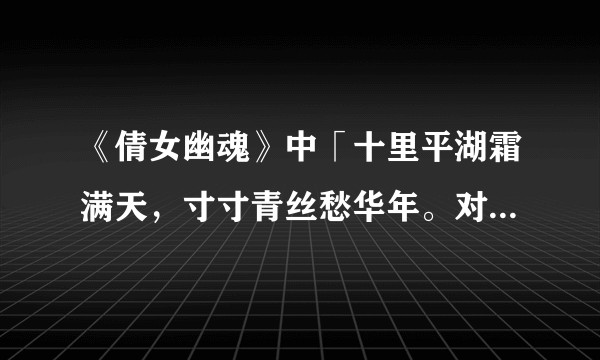 《倩女幽魂》中「十里平湖霜满天,寸寸青丝愁华年。对月形单望相互,只羡鸳鸯不羡仙」这首诗真正想表达什么意思?