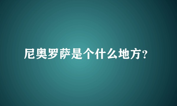 尼奥罗萨是个什么地方？