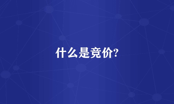 什么是竞价?