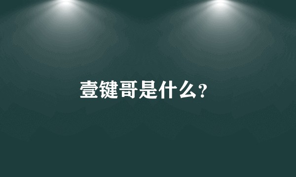 壹键哥是什么？