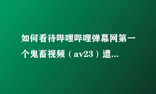 如何看待哔哩哔哩弹幕网第一个鬼畜视频（av23）遭到删除？