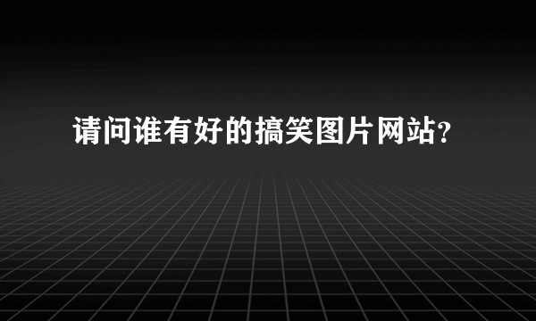 请问谁有好的搞笑图片网站？