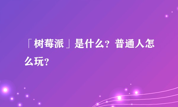 「树莓派」是什么?普通人怎么玩?