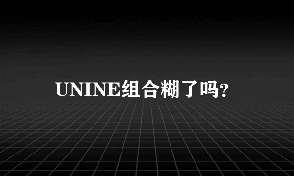 UNINE组合糊了吗？